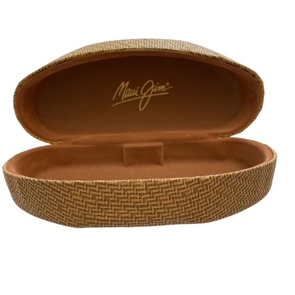 Maui Jim sunglass case Basket Weave Hard Clamshell CASE ONLY - Picture 4 of 8